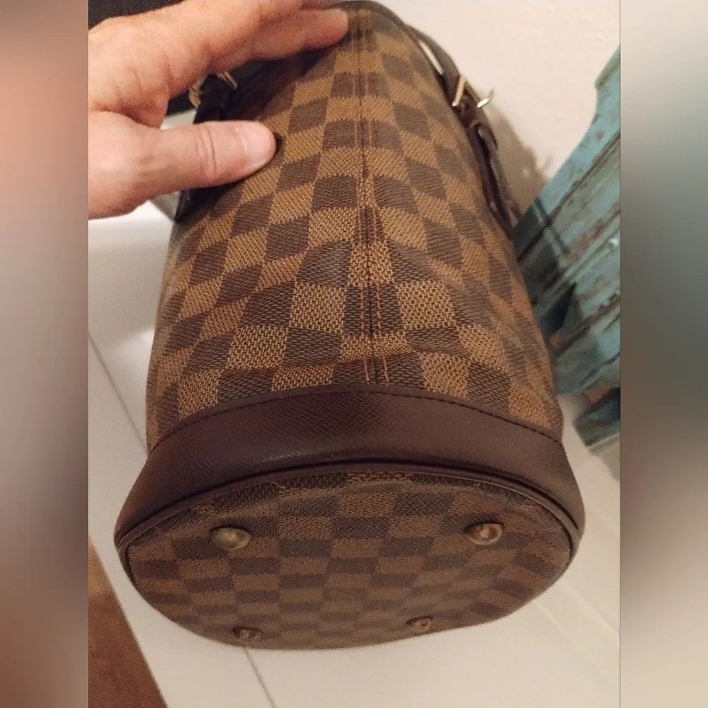 Louis Vuitton Damier Ebene Bucket Bag With Matching Wallet EUC - Picture 9 of 16